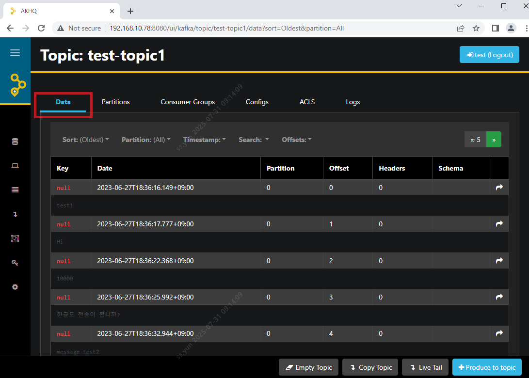 Topic 상세 정보 조회 (Data)