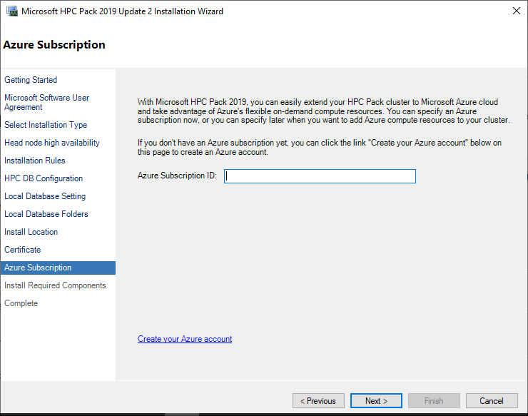 MS HPC Pack Head Node Install Step 15