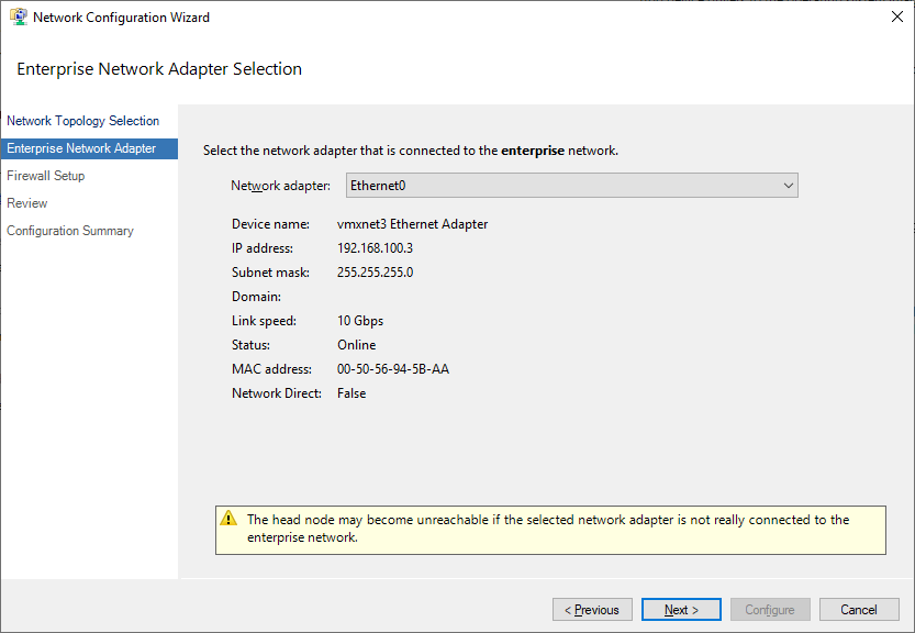 MS HPC Pack Head Node Install Step 19