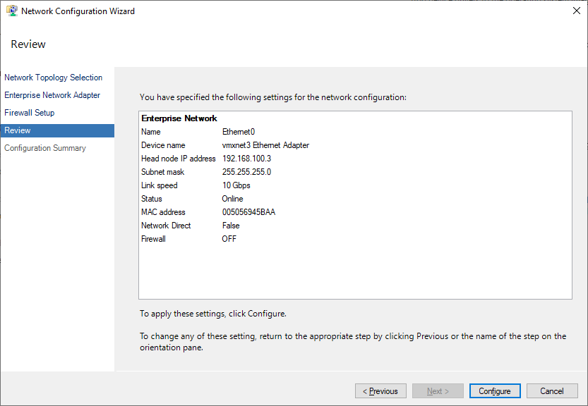 MS HPC Pack Head Node Install Step 21