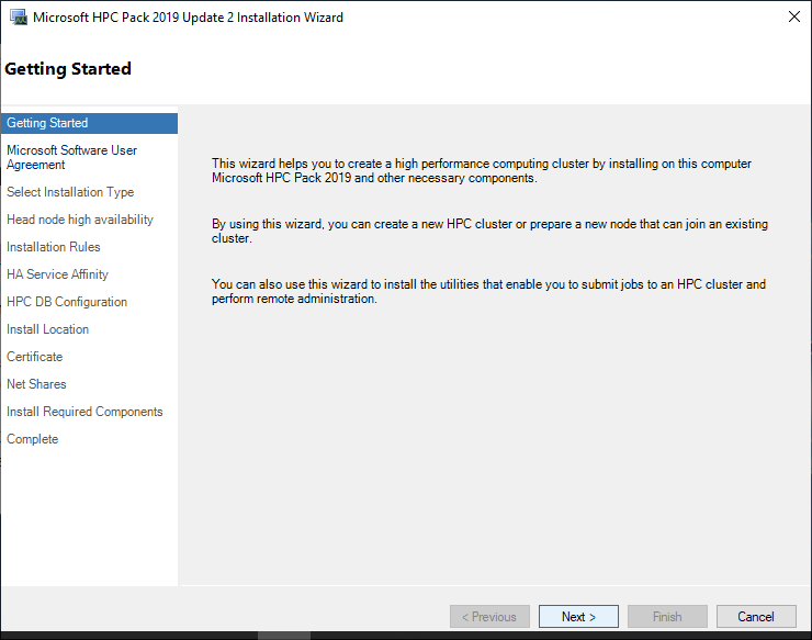 MS HPC Pack Head Node Install Step 4