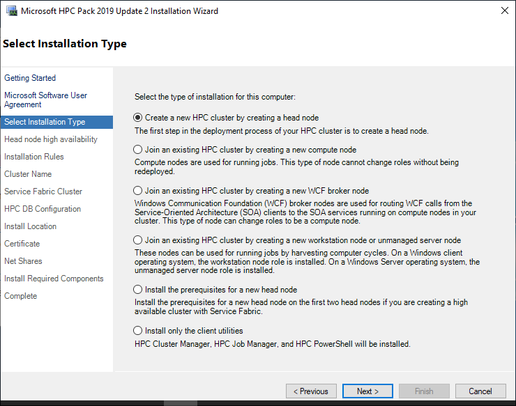 MS HPC Pack Head Node Install Step 6