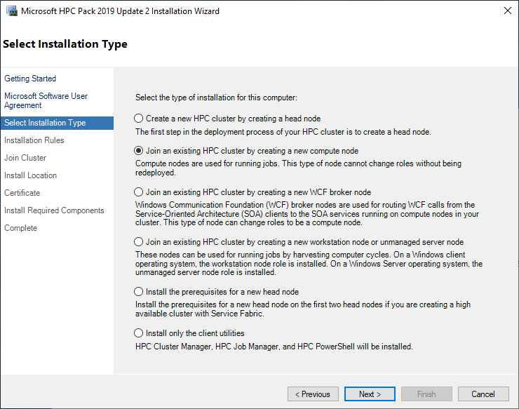 MS HPC Pack Compute Node Install Step 1