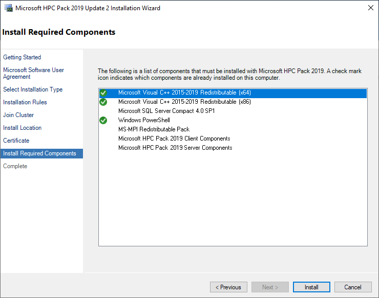 MS HPC Pack Compute Node Install Step 5