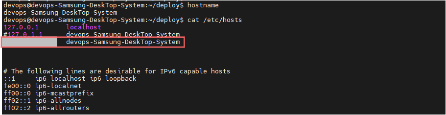 hostname 확인 절차 