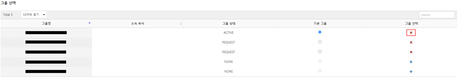 Group selection join cancellation