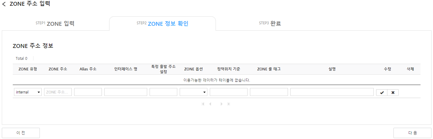 ZONE address creation STEP2