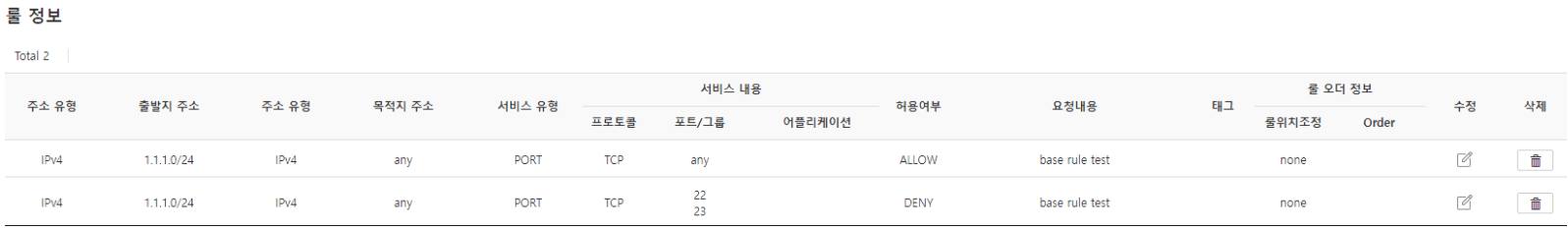 Base Rule 룰 등록