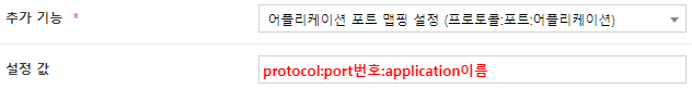 어플리케이션 포트 맵핑