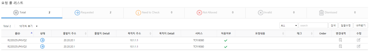 Rule 규칙 미적용