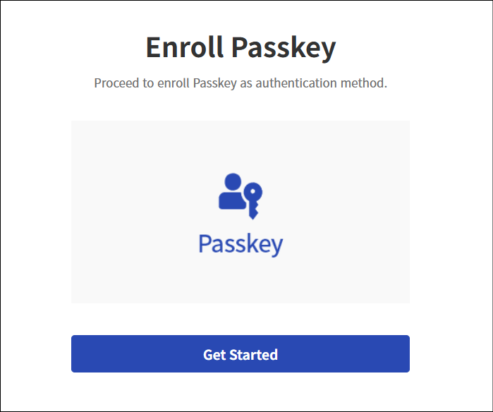 Passkey 등록